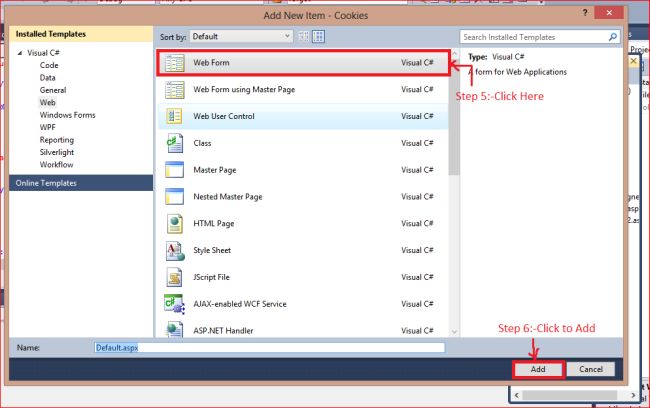 name of the Web Form